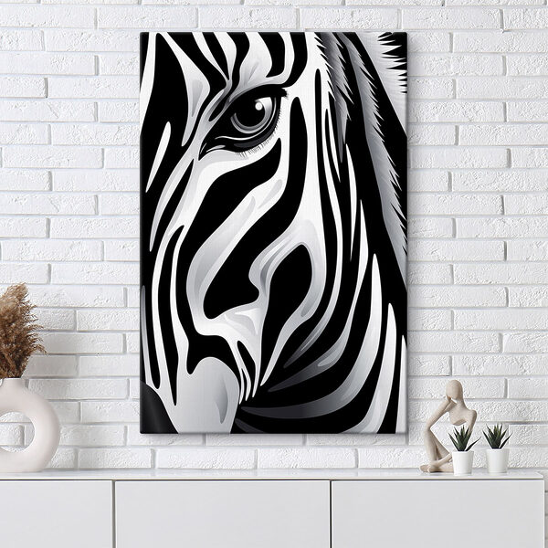 Wandbilder Zebra in auffälligem Schwarz-Weiß