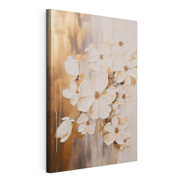 Wandbilder Wandbilder Gemälde mit weißen Blumen (Artikelnummer: s49767)