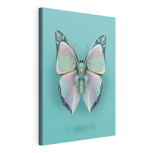 Wandbilder Wandbilder Schmetterling mit Flügeln und blauem Hintergrund (Artikelnummer: s49864)