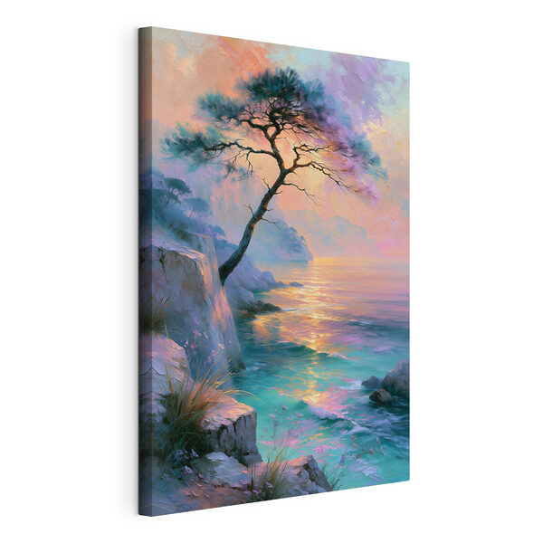 Wandbilder Wandbilder Baum auf einer Klippe am Wasser (Artikelnummer: s49885)