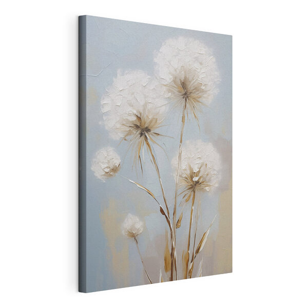 Gemälde mit Blumen auf blauem Hintergrund Wandbilder Gemälde mit Blumen auf blauem Hintergrund