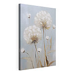 Wandbilder Gemälde mit Blumen auf blauem Hintergrund