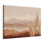 Wandbilder Landschaft mit Bergen und Gras