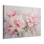Wandbilder Gemälde mit rosa Blumen