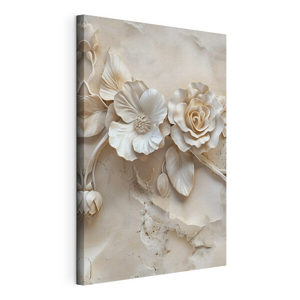 Wandbilder Zartes Blumenmuster auf Marmor (Artikelnummer: s49990) Wandbilder Wandbilder Zartes Blumenmuster auf Marmor (Artikelnummer: s49990)