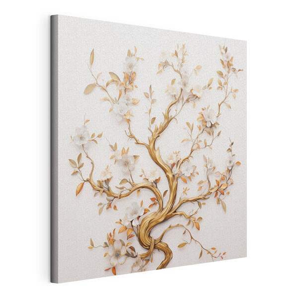 Wandbilder Baum mit weißen Blüten und Blättern (Artikelnummer: s50020) Wandbilder Wandbilder Baum mit weißen Blüten und Blättern (Artikelnummer: s50020)