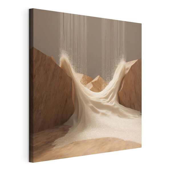 Wandbilder Wandbilder Ein Strom aus weißem Pulver, der über Felsen fließt (Artikelnummer: s49723)