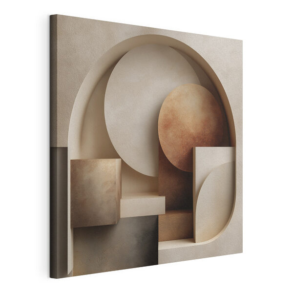Wandbilder Wandbilder Gruppe geometrischer Formen an einer Wand (Artikelnummer: s50068)