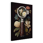 Wandbilder Lupe mit Blumen