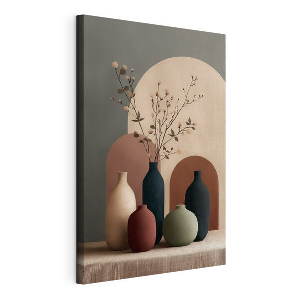 Wandbilder Wandbilder Gruppe von Vasen mit Blumen darin (Artikelnummer: s50100)