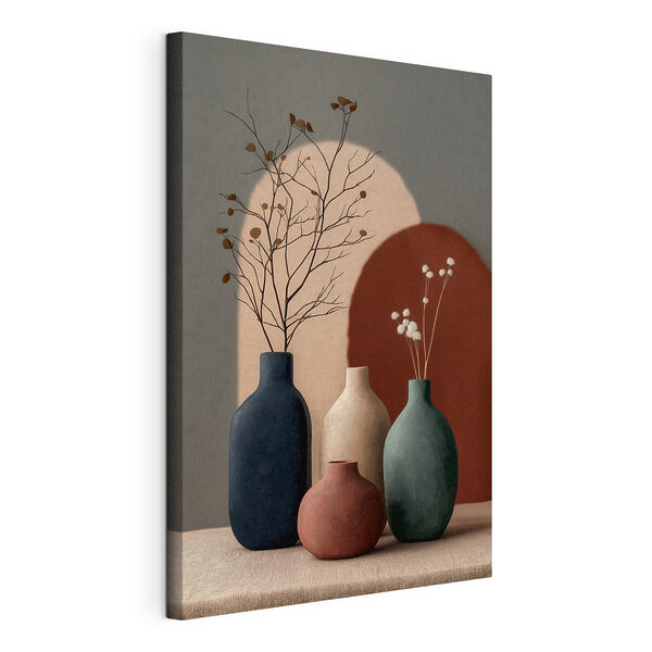 Wandbilder Wandbilder Gruppe von Vasen mit Blumen darin (Artikelnummer: s50101)