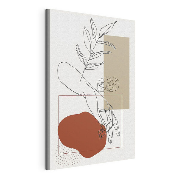 Wandbilder Wandbilder Hand mit einem Blatt und einer Frucht (Artikelnummer: s50106)