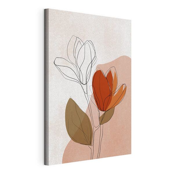 Wandbilder Wandbilder Zeichnung von Blumen mit Blättern (Artikelnummer: s50110)