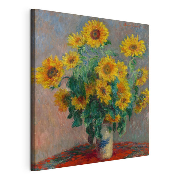 Wandbilder Canvas prints Painting of sunflowers in a vase