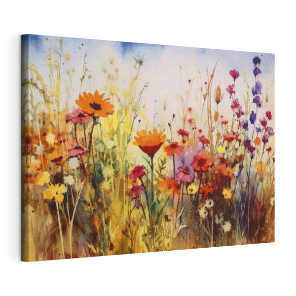 Lebendige Wildblumen in Aquarellmalerei Wandbilder Lebendige Wildblumen in Aquarellmalerei