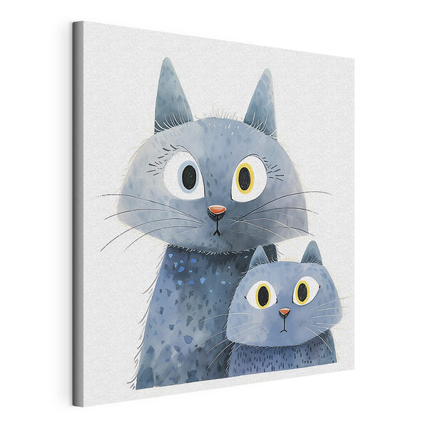 Blaue Katze mit gelben Augen und Schnurrhaaren Wandbilder Blaue Katze mit gelben Augen und Schnurrhaaren