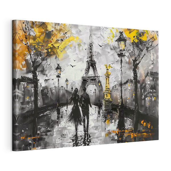 Paris in monochromen Farben und Farbtupfern Wandbilder Paris in monochromen Farben und Farbtupfern