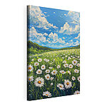Wandbilder Feld mit Blumen und Bäumen