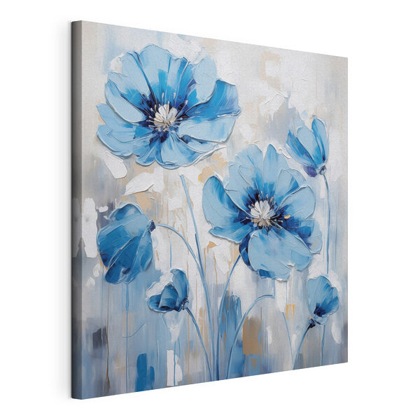 Malerei von blauen Blumen Wandbilder Malerei von blauen Blumen