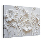 Wandbilder Weiße Wand mit Blumen