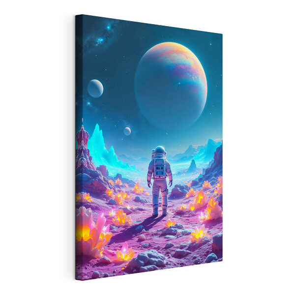 Wandbilder Astronaut läuft durch eine Wüste