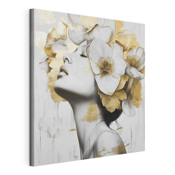 Frau mit Blumen im Haar Wandbilder Frau mit Blumen im Haar