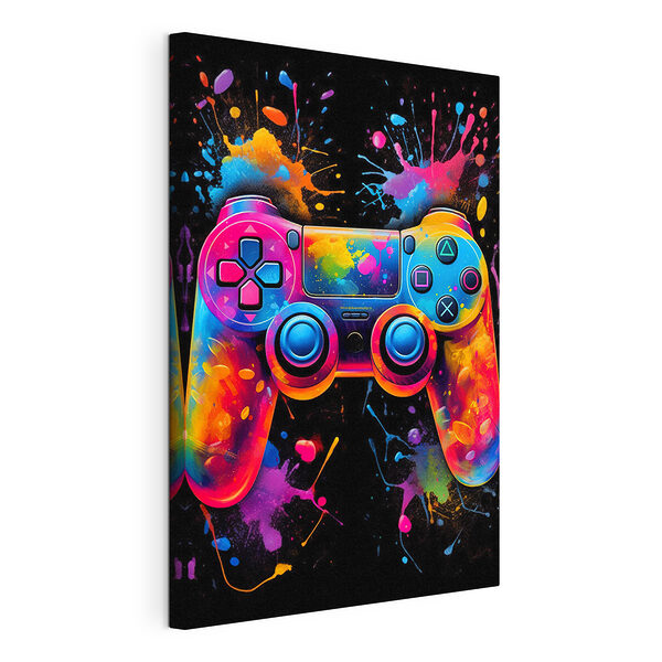 Wandbilder Bunte Videospiel-Controller