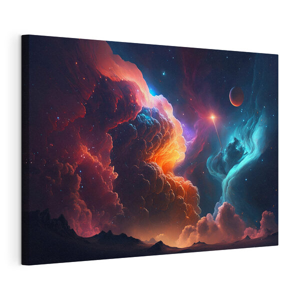 Bunte Wolken und Sterne Wandbilder Bunte Wolken und Sterne