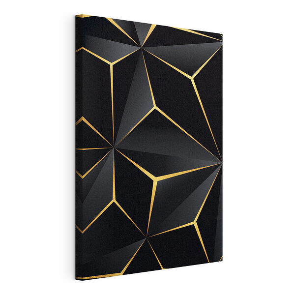 Modernes geometrisches Design in Schwarz und Metallic Wandbilder Modernes geometrisches Design in Schwarz und Metallic