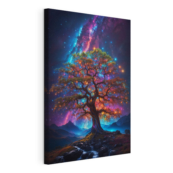Baum mit bunten Lichtern Wandbilder Baum mit bunten Lichtern