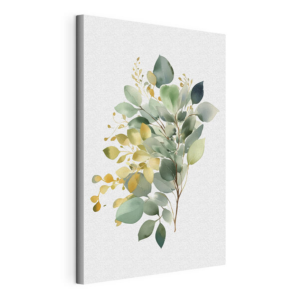 Aquarellmalerei eines Zweiges mit Blättern Wandbilder Aquarellmalerei eines Zweiges mit Blättern