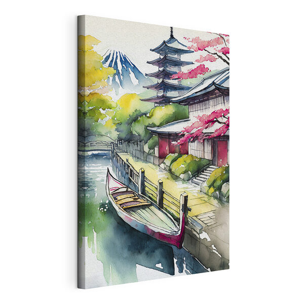 Wandbilder Aquarellmalerei eines Bootes