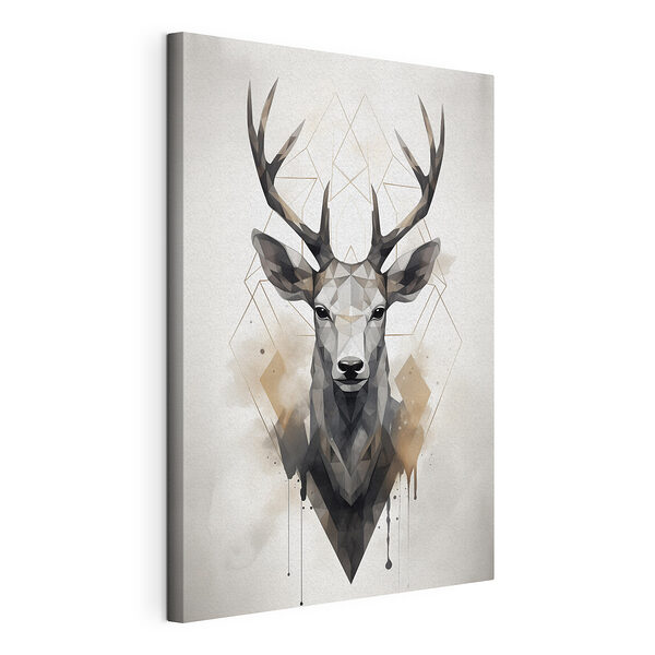 Low-Poly-Hirsch mit Geweih Wandbilder Low-Poly-Hirsch mit Geweih