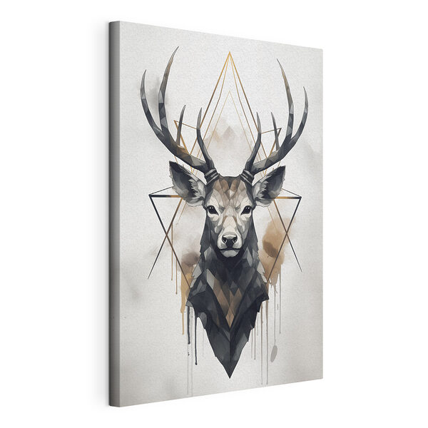 Geometrischer Hirsch und lineares Design Wandbilder Geometrischer Hirsch und lineares Design