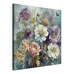 Wandbilder Lebendige Blüten in Aquarell-Harmonie