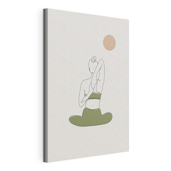 Frau in Yoga-Pose sitzend Wandbilder Frau in Yoga-Pose sitzend