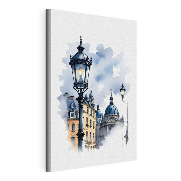Wandbilder Straßenlaternen und Kuppel unter blauem Himmel