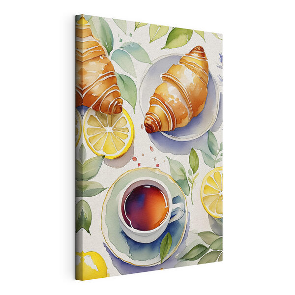 Wandbilder Aquarellmalerei einer Tasse Tee
