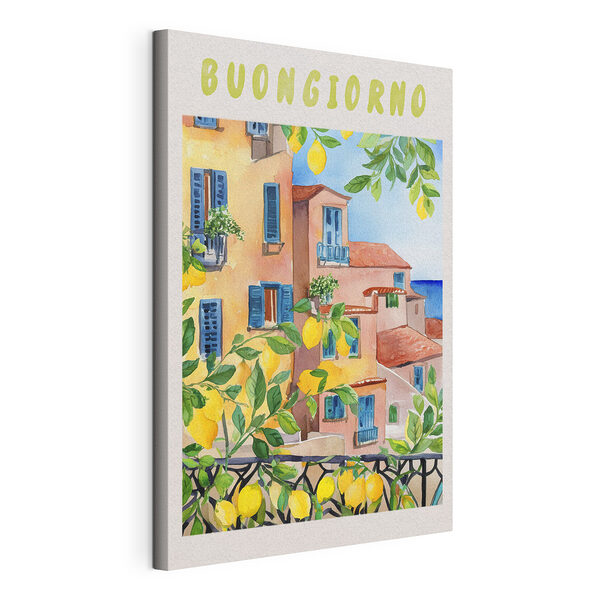 Ein mediterraner Morgen mit Zitronenbäumen Wandbilder Ein mediterraner Morgen mit Zitronenbäumen