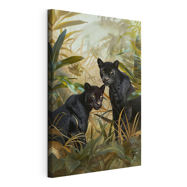 Schwarzer Panther mit gelben Augen Wandbilder Schwarzer Panther mit gelben Augen