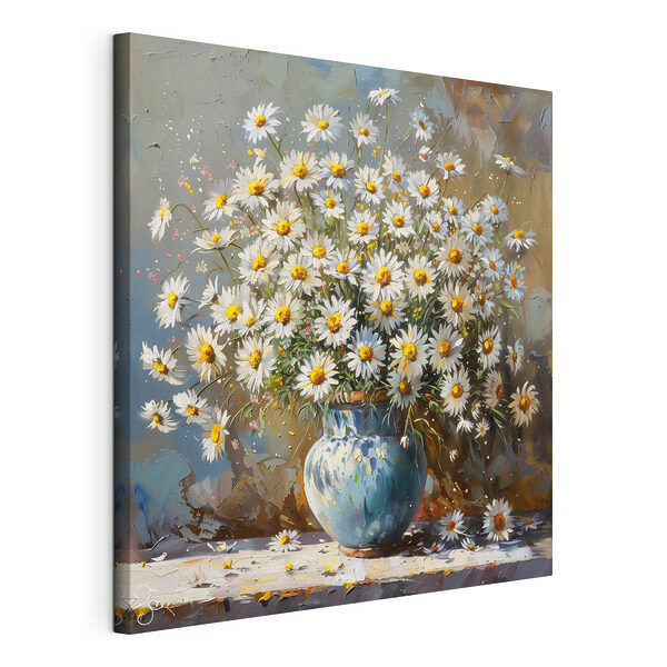 Wandbilder Wandbilder Vase gefüllt mit leuchtenden Gänseblümchen (Artikelnummer: s38707)