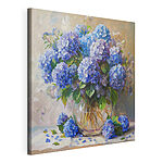 Wandbilder Gemälde von Blumen in einer Glasschale