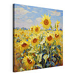 Wandbilder Gemälde von Sonnenblumen auf einem Feld
