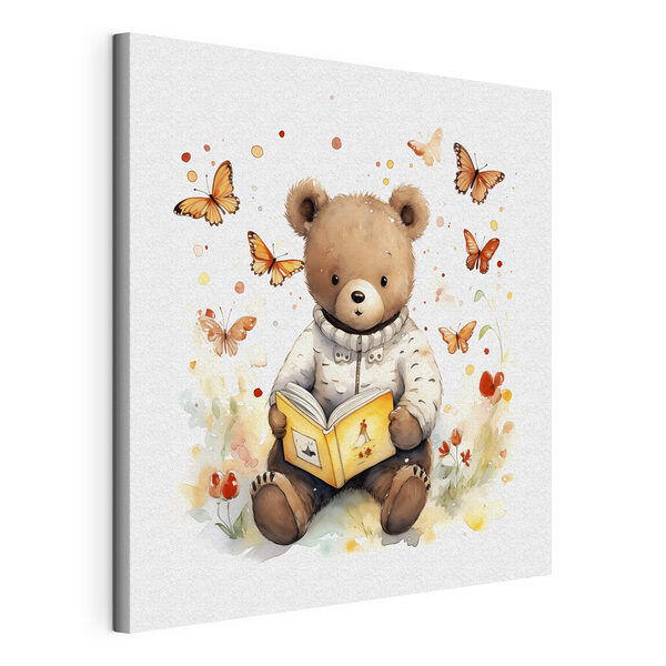 Wandbilder Bär liest Geschichte inmitten von Schmetterlingen (Artikelnummer: s39025) Wandbilder Wandbilder Bär liest Geschichte inmitten von Schmetterlingen (Artikelnummer: s39025)