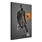 Wandbilder Basketballspieler mit einem Ball