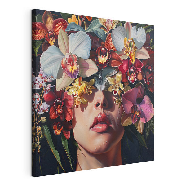 Wandbilder Gemälde einer Frau mit Blumen auf dem Kopf (Artikelnummer: s39229) Wandbilder Wandbilder Gemälde einer Frau mit Blumen auf dem Kopf (Artikelnummer: s39229)