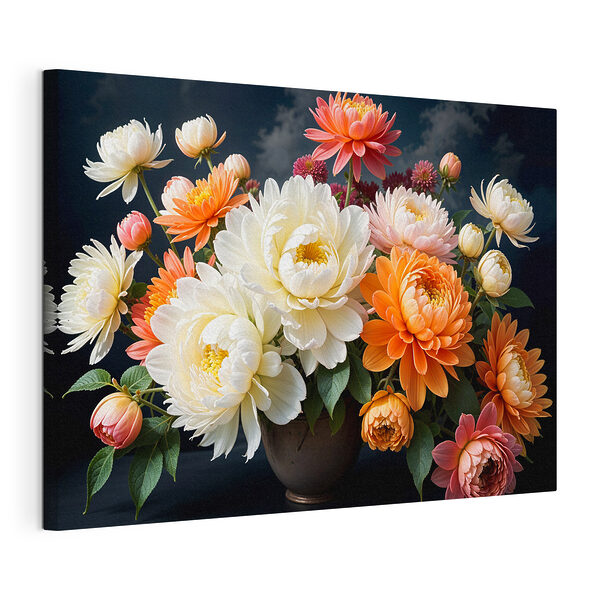 Wandbilder Wandbilder Vase mit Blumen und bewölktem Himmel (Artikelnummer: s39399)