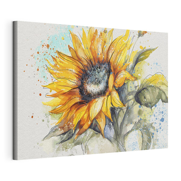 Gemälde einer Sonnenblume Wandbilder Gemälde einer Sonnenblume