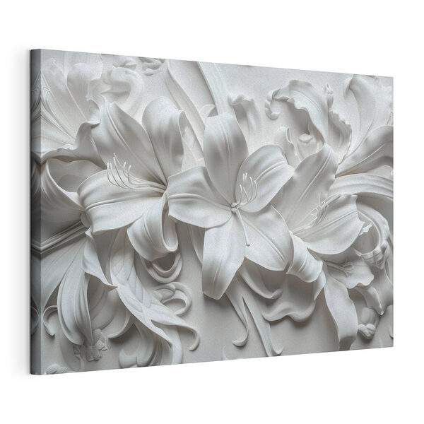 Wandbilder Wandbilder Weiße Blume auf weißer Fläche (Artikelnummer: s39654)