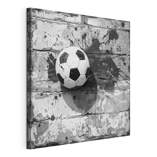 Wandbilder Fußball auf einem bemalten Hintergrund